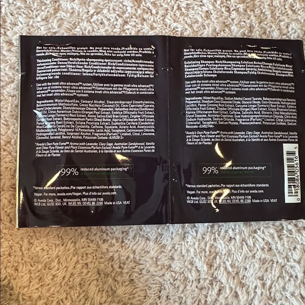 BRAND NEW Aveda Invati Ultra Advanced Trial size bulk set - Picture 5 of 7